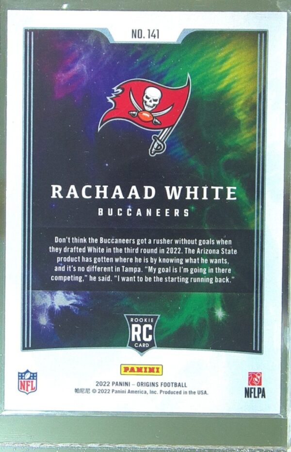 2022 Panini Origins Rachaad White RC #141 Buccaneers - Image 3