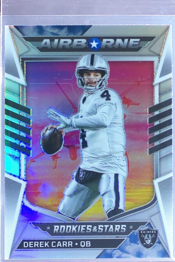 2022 Panini Rookies & Stars Derek Carr #AI-13 Raiders Airborne Silver