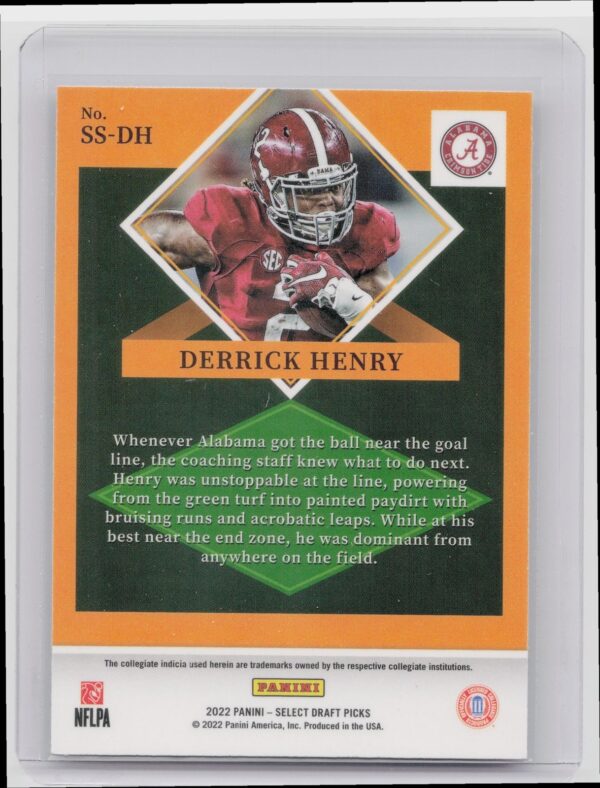 2022 Panini Select Draft Picks Derrick Henry Select Stars #SS-DH Tide - Image 3