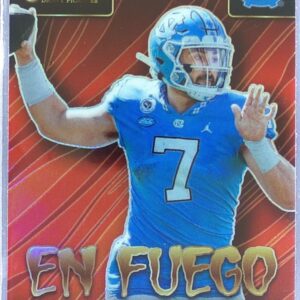 2022 Panini Select Draft Picks Sam Howell #EN-SH Heels En Fuego Silver Prizm