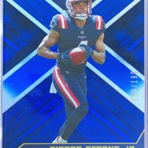 2022 Panini XR Pierre Strong Jr. Blue /199 RC #141 Patriots