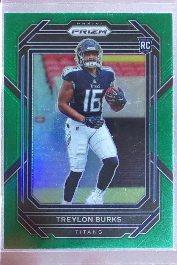 2022 Prizm Treylon Burks Green RC #313 Titans
