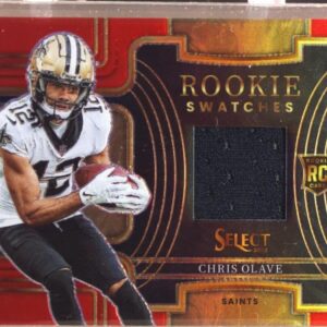 2022 Select Chris Olave JSY RC #RSW-7 Saints Rookie Swatches Red Prizm