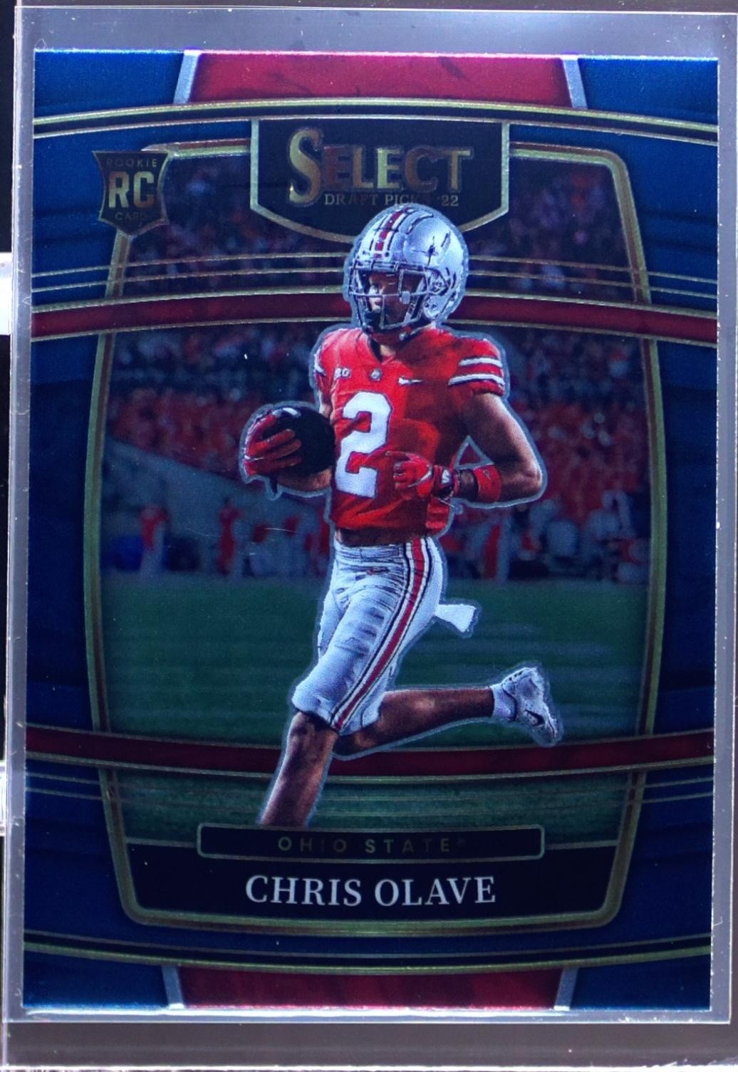 2022 Select Draft Picks Chris Olave Blue (Retail Base) #5 Buckeyes RC