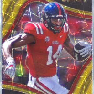 2022 Select Draft Picks DK Metcalf Gold Lazer Prizm #146 Rebels