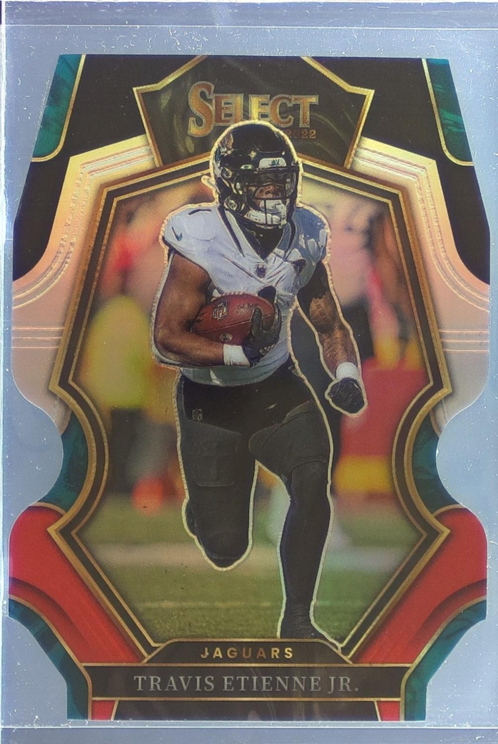2022 Select Travis Etienne Jr. Black and Red Prizm Die Cut #147 Jaguars