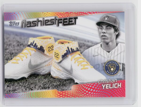 2022 Topps Christian Yelich #FF-15 Brewers Flashiest Feet