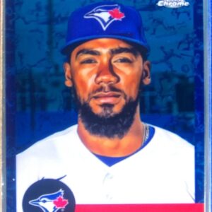 2022 Topps Chrome Platinum Anniversary Teoscar Hernandez Toile White/Blue Ref