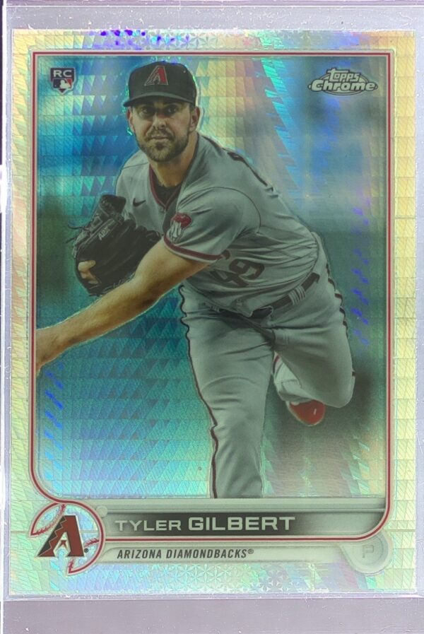 2022 Topps Chrome Tyler Gilbert Prism Refractor RC #65 Diamondbacks