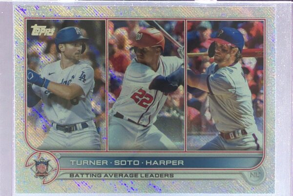 2022 Topps NL Batting Average Leaders (Trea Turner / Juan Soto / Bryce Harper)