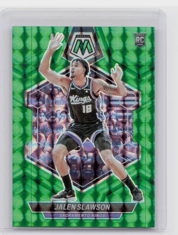 2023-24 Panini Mosaic Jalen Slawson Green 206 Kings