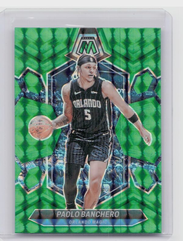 2023-24 Panini Mosaic Paolo Banchero 15 Magic Elevate Mosaic Green