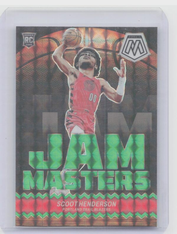 2023-24 Panini Mosaic Scoot Henderson 13 Blazers Jam Masters Mosaic Green