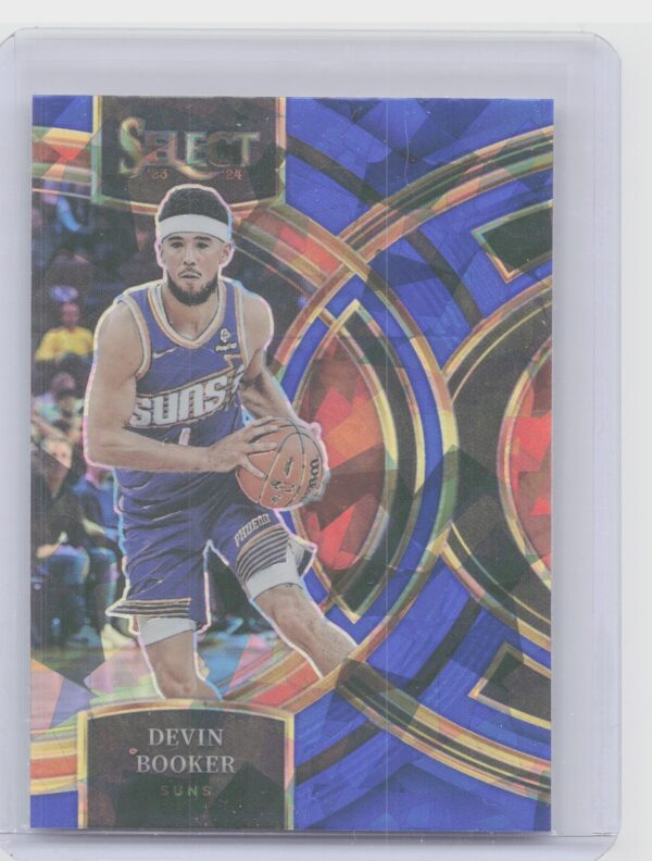 2023-24 Select Devin Booker Blue Cracked Ice Prizms #143 Suns