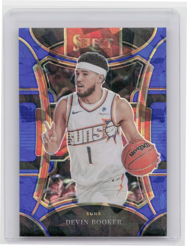 2023-24 Select Devin Booker Blue Cracked Ice Prizms #343 Suns
