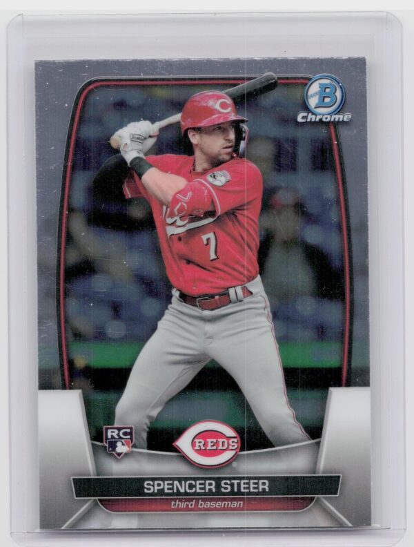 2023 Bowman Chrome Spencer Steer #52 Reds