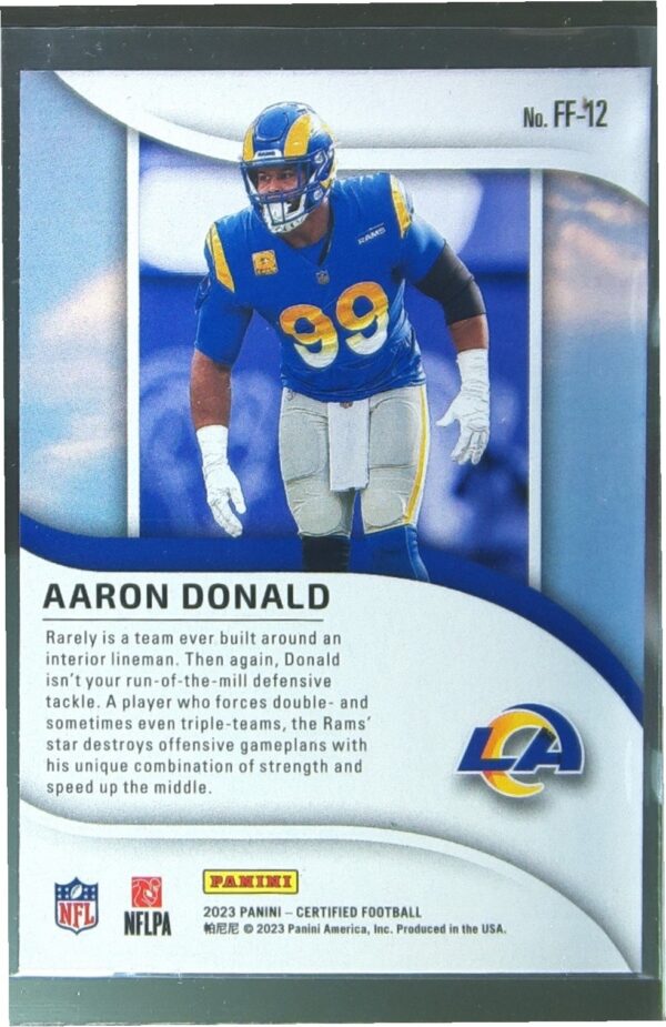 2023 Certified Aaron Donald #FF-12 Rams Franchise Foundations - Image 3
