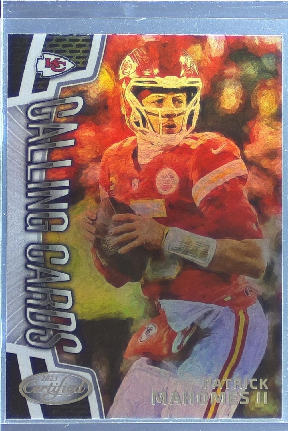 2023 Certified Patrick Mahomes II #CALL-8 Chiefs Calling Cards