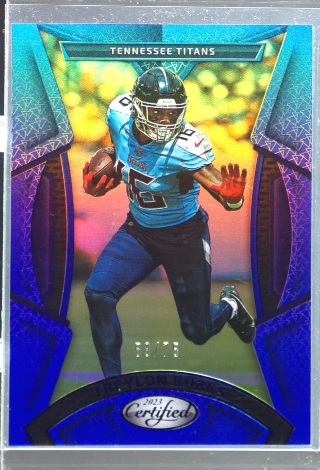 2023 Certified Treylon Burks Blue Mirror /75 #6 Titans