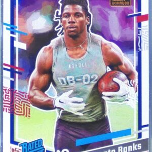 2023 Donruss Deonte Banks RC #50 Giants Rated Rookie Portrait