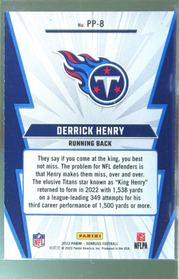 2023 Donruss Derrick Henry #PP-8 Titans Power Plus - Image 3