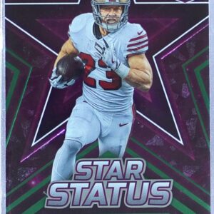2023 Donruss Elite Christian McCaffrey #8 49ers Star Status Green