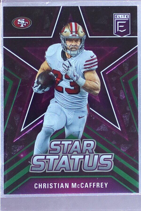 2023 Donruss Elite Christian McCaffrey #8 49ers Star Status Green