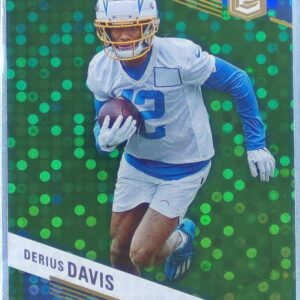 2023 Donruss Elite Derius Davis Green Disco RC #131 Chargers