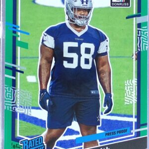 2023 Donruss Mazi Smith Press Proof Green RC #326 Cowboys