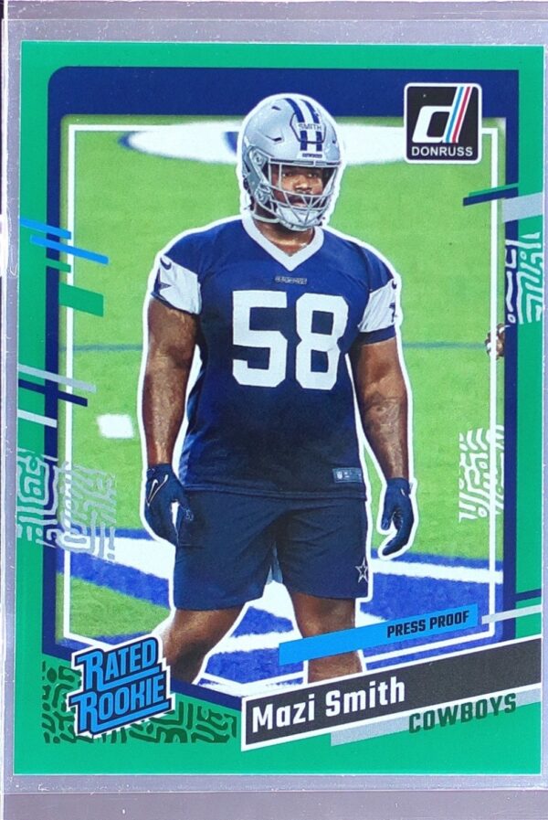 2023 Donruss Mazi Smith Press Proof Green RC #326 Cowboys