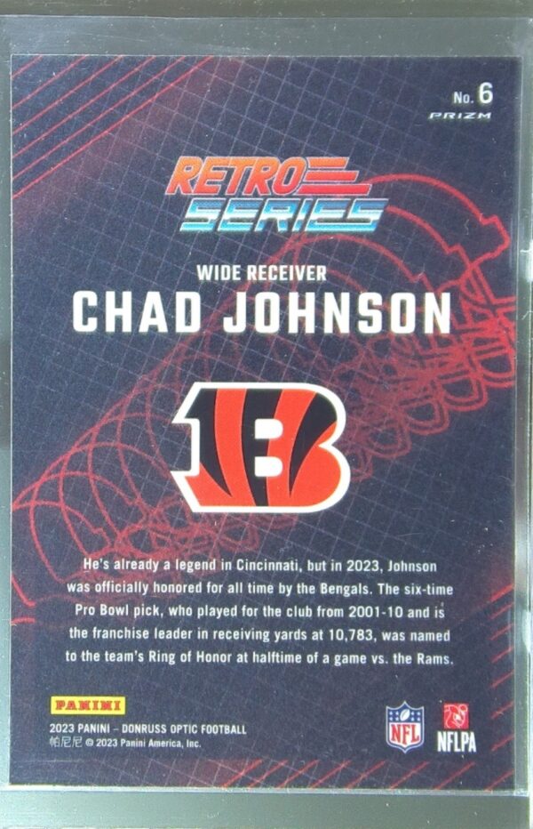 2023 Donruss Optic Chad Johnson #6 Bengals Retro Series holo - Image 3