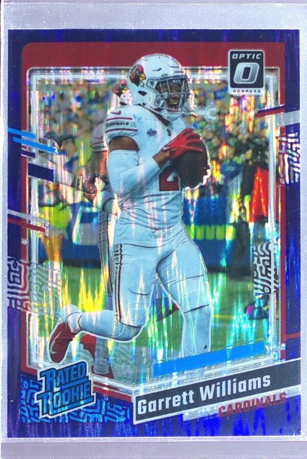 2023 Donruss Optic Garrett Williams Purple Shock RC #203 Cardinals