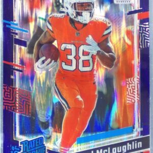 2023 Donruss Optic Jaleel McLaughlin Purple Shock RC #232 Broncos