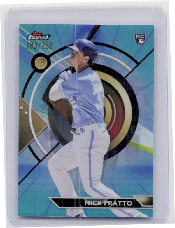 2023 Finest Nick Pratto Blue/Aqua Vapor Refractor SN250 #4 Royals