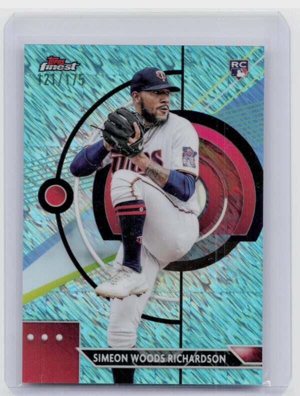 2023 Finest Simeon Woods Richardson Aqua Shimmer Refractor /175 #2 Twins
