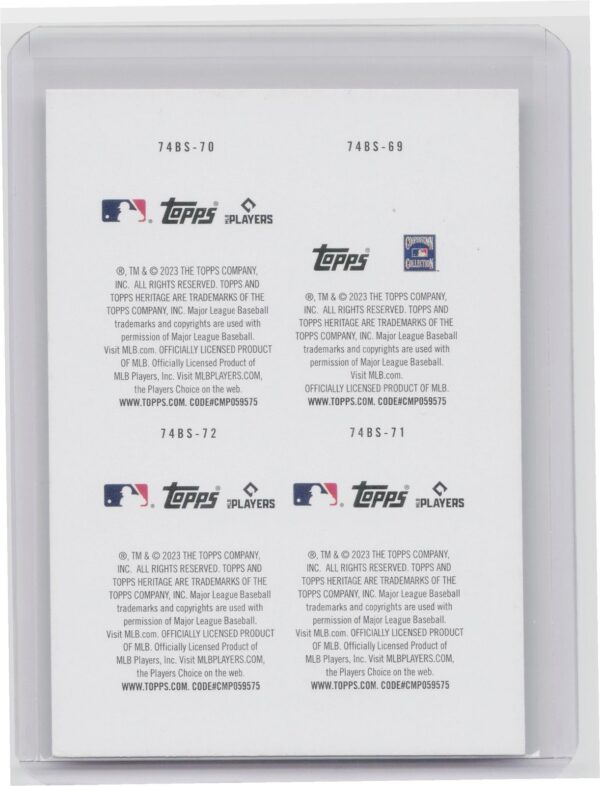 2023 Heritage Tom Seaver  / Max Scherzer  / Francisco Lindor  / Pete Alonso - Image 3