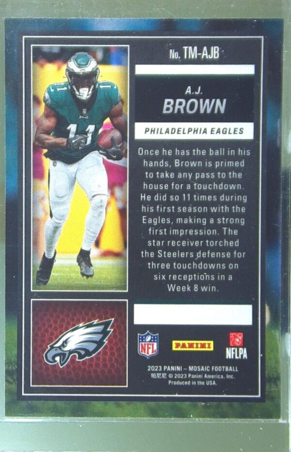2023 Mosaic A.J. Brown #TM-AJB Eagles Touchdown Masters Mosaic - Image 3
