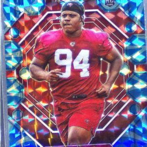 2023 Mosaic Calijah Kancey Reactive Blue Mosaic RC #293 Buccaneers