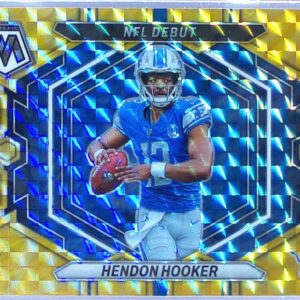 2023 Mosaic Hendon Hooker Reactive Yellow Mosaic #ND-1 Lions
