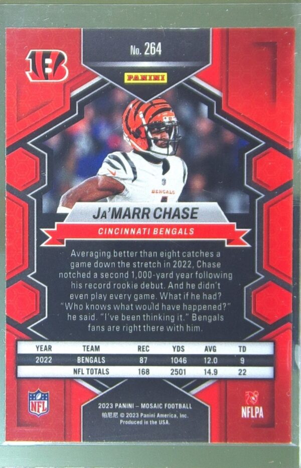 2023 Mosaic Ja'Marr Chase National Pride #264 Bengals - Image 3