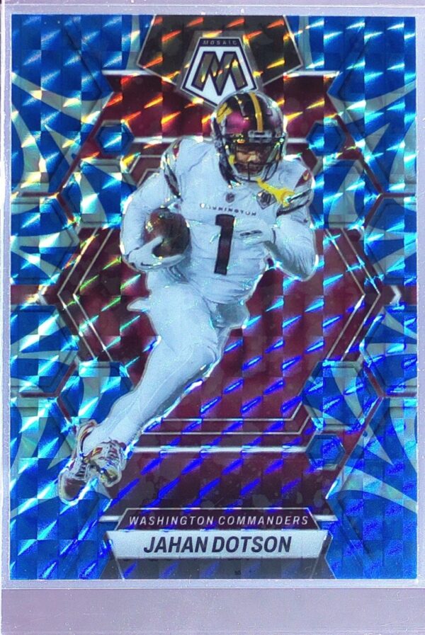 2023 Mosaic Jahan Dotson Reactive Blue Mosaic #245 Commanders