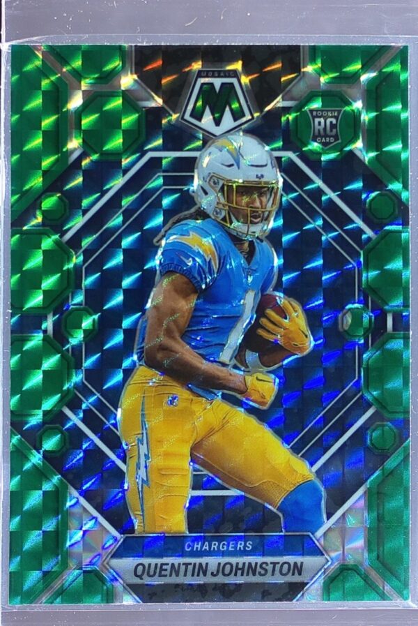 2023 Mosaic Quentin Johnston Green Mosaic #356 Chargers