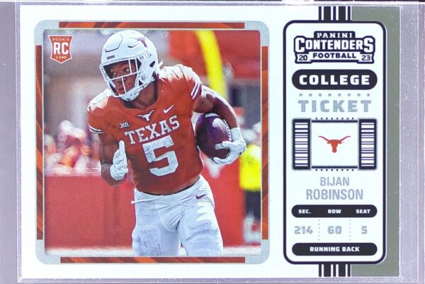 2023 Panini Chronicles Draft Picks Bijan Robinson RC #7 Longhorns Contenders