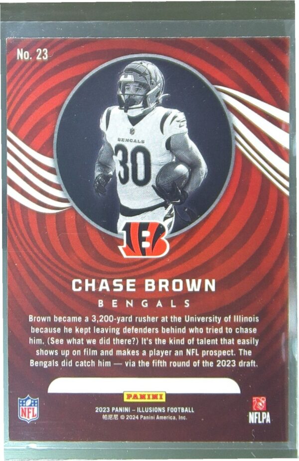 2023 Panini Illusions Chase Brown RC #23 Bengals - Image 3