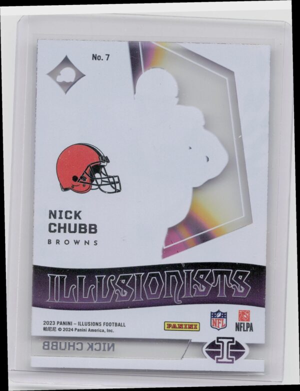 2023 Panini Illusions Nick Chubb #7 Browns Illusionists - Image 3