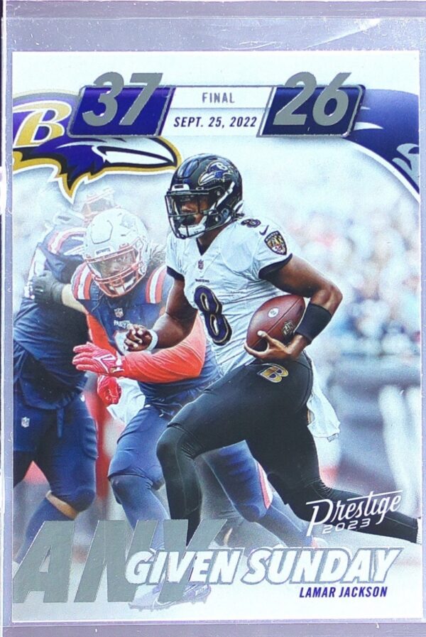 2023 Panini Prestige Lamar Jackson #AGS-3 Ravens Any Given Sunday
