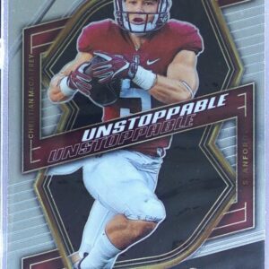 2023 Panini Select Draft Picks Christian McCaffrey #UN-19 Cardinal Unstoppable