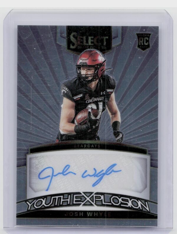 2023 Panini Select Draft Picks Josh Whyle Auto #YS-JOW Bearcats Youth Explosion