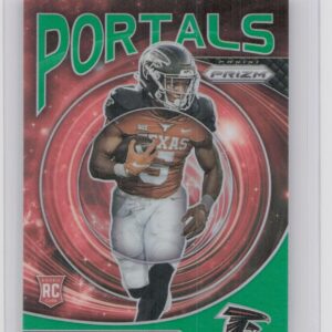 2023 Prizm Bijan Robinson Rookie Portals Green #PO-8 Texas Falcons