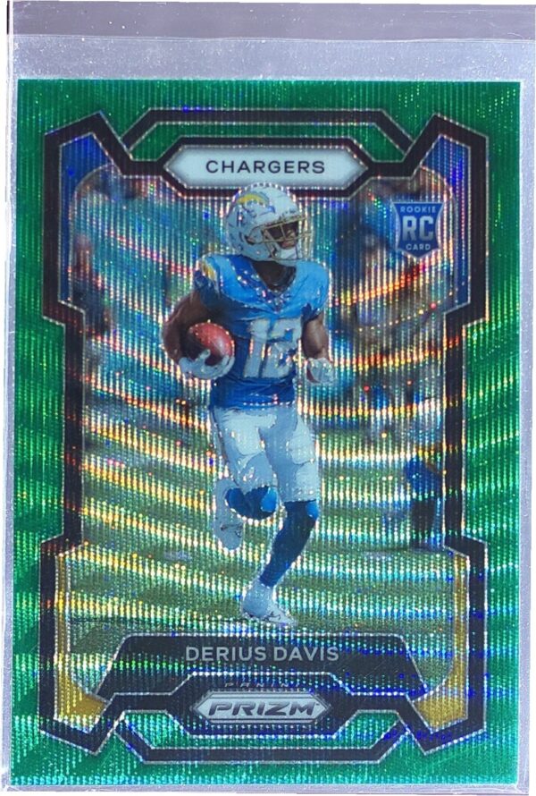 2023 Prizm Derius Davis Green Wave RC #351 Chargers